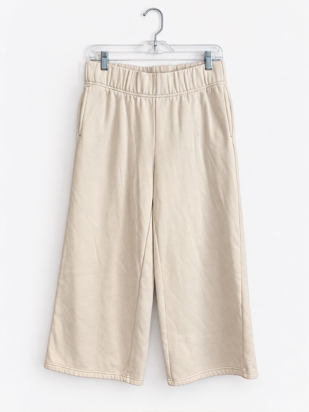 Fabletics Cropped Wide-Leg Pull-On Pants Light Beige Size 2X